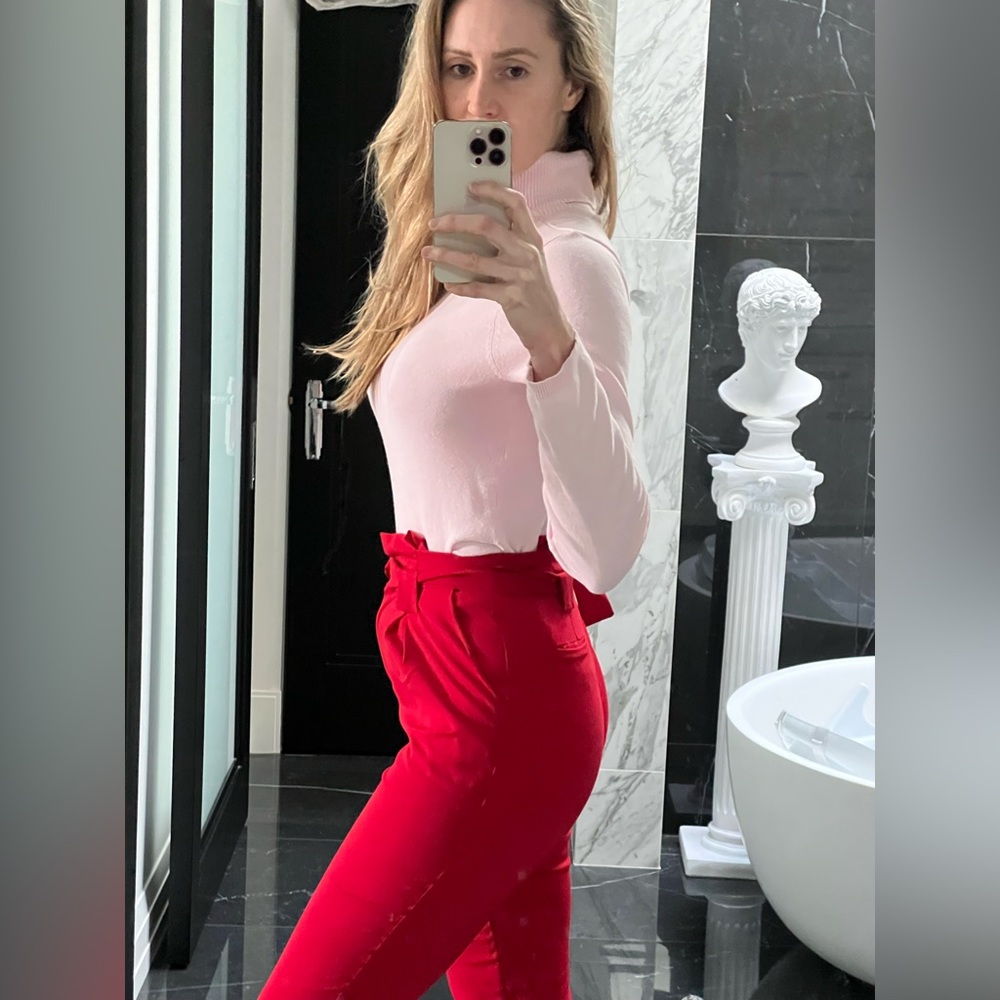 NOT FOR SALE - Red high waisted pants - Picture 2 of 6